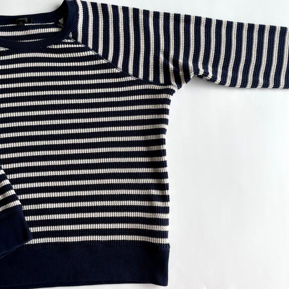 J.Crew Waffle Striped Sweatshirt Size M - Picture 9 of 16